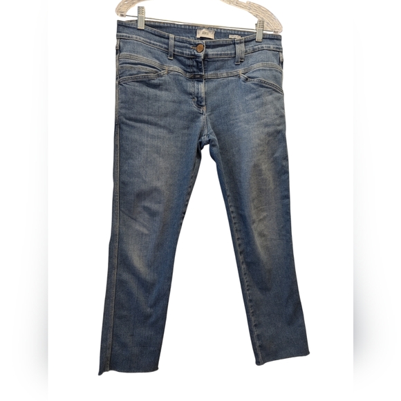 CLOSED Women's Pedal Position Frayed Ankle Denim Blue Jeans Size Italy 48 US 32 - Picture 1 of 15